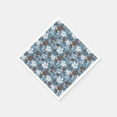 LUAU TIKI DESIGN (BLAU) SERVIETTE (Ecke)