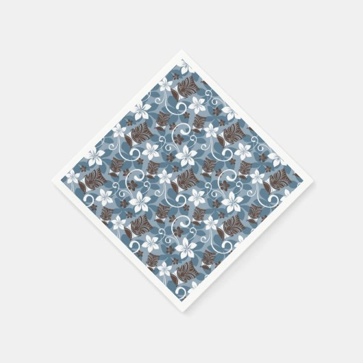 LUAU TIKI DESIGN (BLAU) SERVIETTE (Ecke)