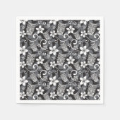 LUAU TIKI DESIGN (CHARCOAL) SERVIETTE (Vorderseite)