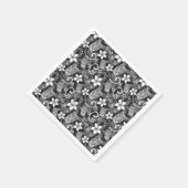 LUAU TIKI DESIGN (CHARCOAL) SERVIETTE (Ecke)