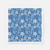 LUAU TIKI DESIGN (HELLBLAU) SERVIETTE (Vorderseite)