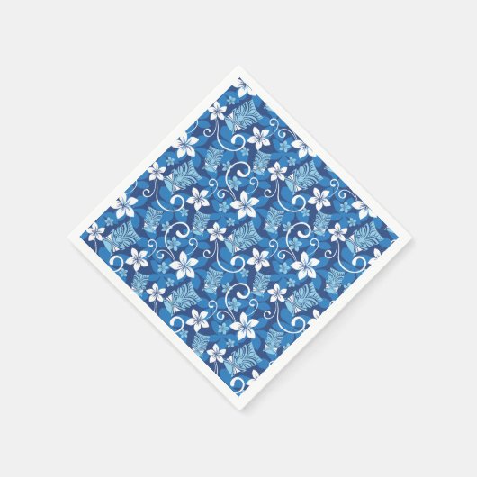 LUAU TIKI DESIGN (HELLBLAU) SERVIETTE (Ecke)