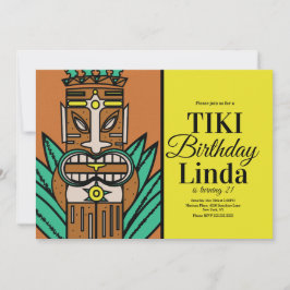 Luau Tiki Jungle Geburtstagsparty Einladung