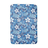 LUAU TIKI MUSTER (HELLBLAU) BADEMATTE (Vorderseite Vertikal)