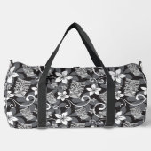 LUAU TIKI MUSTER (HOLZKOHLE) DUFFLE BAG (Vorderseite)