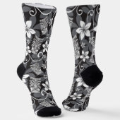 LUAU TIKI MUSTER (HOLZKOHLE) SOCKEN (Gewinkelt)