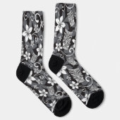 LUAU TIKI MUSTER (HOLZKOHLE) SOCKEN (Rechts)