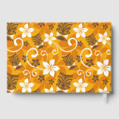 LUAU TIKI MUSTER IN ORANGE GÄSTEBUCH (Rückseite)