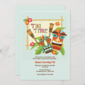 Luau Tiki Party Einladung (Vorne/Hinten)