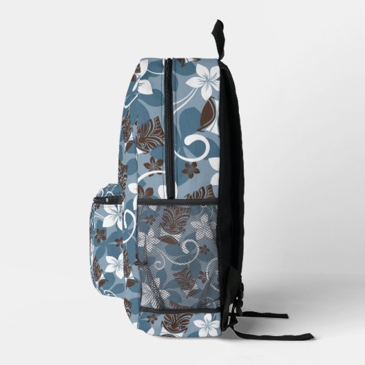 LUAU TIKI PATTERN (BLAU) BEDRUCKTER RUCKSACK (Rechts)