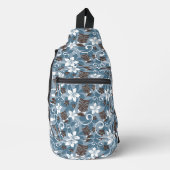 LUAU TIKI PATTERN (BLAU) CROSSBODY BAG (Vorderseite)