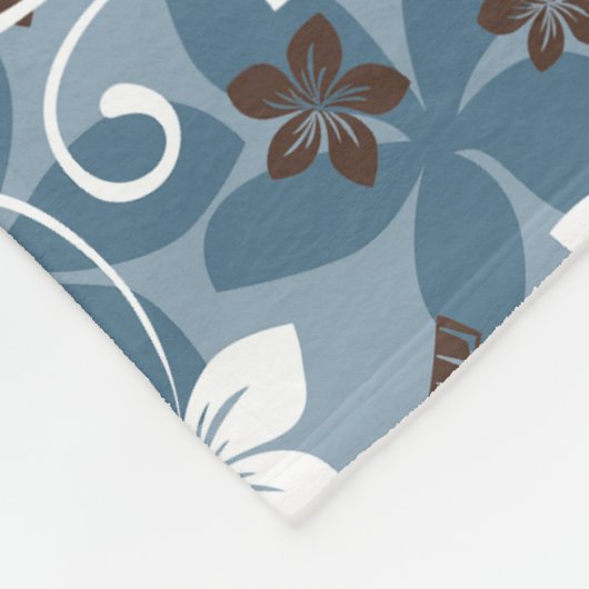 LUAU TIKI PATTERN (BLAU) FLEECEDECKE (Ecke)