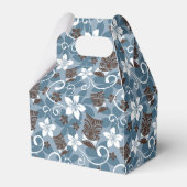 LUAU TIKI PATTERN (BLAU) GESCHENKSCHACHTEL (Vorderseite)