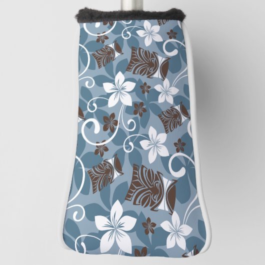 LUAU TIKI PATTERN (BLAU) GOLF HEADCOVER (Rotieren 90)