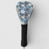 LUAU TIKI PATTERN (BLAU) GOLF HEADCOVER (Vorderseite)
