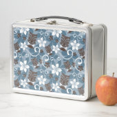 LUAU TIKI PATTERN (BLAU) METALL BROTDOSE (Beispiel)