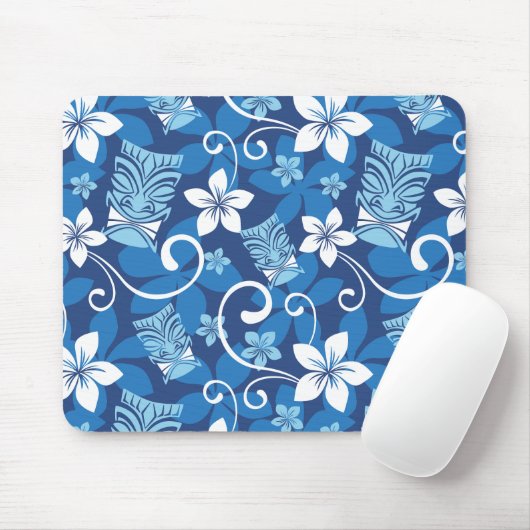 LUAU TIKI PATTERN (BLAU) MOUSEPAD (Mit Mouse)