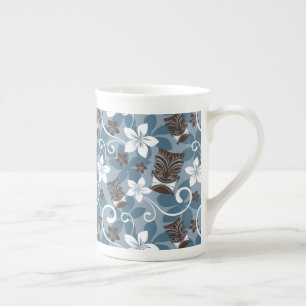 LUAU TIKI PATTERN (BLAU) PORZELLANTASSE