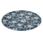 LUAU TIKI PATTERN (BLAU) SCHNEIDEBRETT (Ecke)