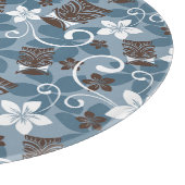 LUAU TIKI PATTERN (BLAU) SCHNEIDEBRETT (Ecke)