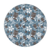LUAU TIKI PATTERN (BLAU) SCHNEIDEBRETT (Vorderseite)