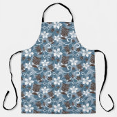 LUAU TIKI PATTERN (BLAU) SCHÜRZE (Vorderseite)