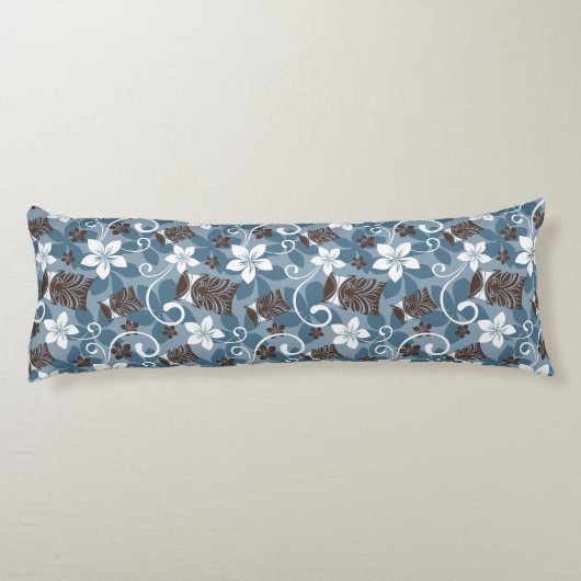 LUAU TIKI PATTERN (BLAU) SEITENSCHLÄFERKISSEN (Rückseite)