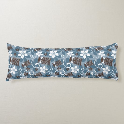 LUAU TIKI PATTERN (BLAU) SEITENSCHLÄFERKISSEN (Vorderseite)