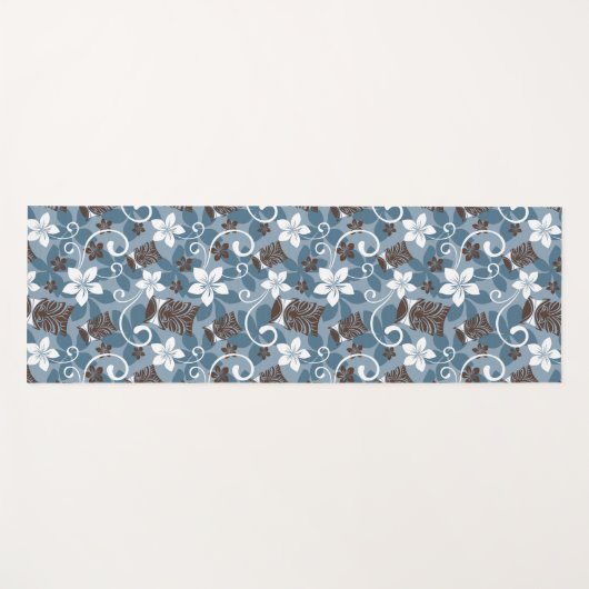 LUAU TIKI PATTERN (BLAU) YOGAMATTE (Vorderseite (Horizontal))