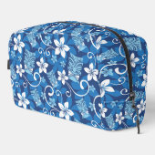 LUAU TIKI PATTERN (BRIGHT BLUE) DOPP KIT WASCHBEUTEL (Rechte Ecke)