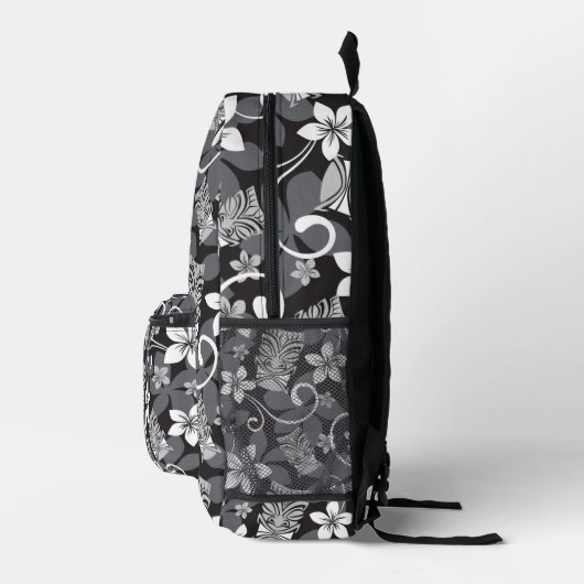 LUAU TIKI PATTERN (CHARCOAL) BEDRUCKTER RUCKSACK (Rechts)
