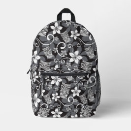 LUAU TIKI PATTERN (CHARCOAL) BEDRUCKTER RUCKSACK