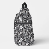 LUAU TIKI PATTERN (CHARCOAL) CROSSBODY BAG (Vorderseite)