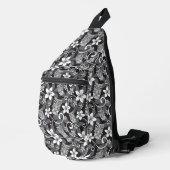 LUAU TIKI PATTERN (CHARCOAL) CROSSBODY BAG (Rechte Ecke)