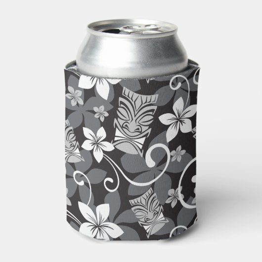 LUAU TIKI PATTERN (CHARCOAL) DOSENKÜHLER (Kanne Vorderseite)