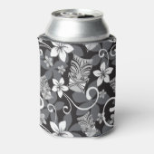 LUAU TIKI PATTERN (CHARCOAL) DOSENKÜHLER (Kanne Rückseite)