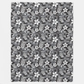 LUAU TIKI PATTERN (CHARCOAL) FLEECEDECKE (Vorderseite)