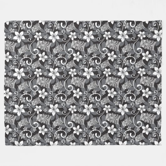 LUAU TIKI PATTERN (CHARCOAL) FLEECEDECKE (Vorderseite (Horizontal))