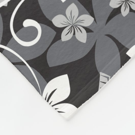 LUAU TIKI PATTERN (CHARCOAL) FLEECEDECKE (Ecke)