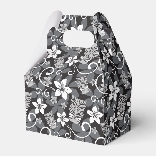 LUAU TIKI PATTERN (CHARCOAL) GESCHENKSCHACHTEL (Vorderseite)