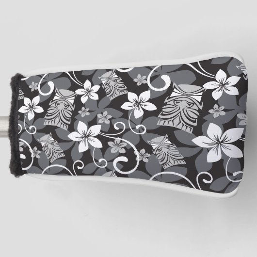 LUAU TIKI PATTERN (CHARCOAL) GOLF HEADCOVER (Vorderseite)