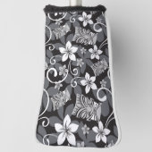 LUAU TIKI PATTERN (CHARCOAL) GOLF HEADCOVER (Rotieren 90)