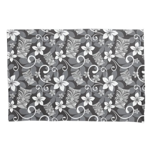 LUAU TIKI PATTERN (CHARCOAL) KISSENBEZUG (Vorderseite-Links)