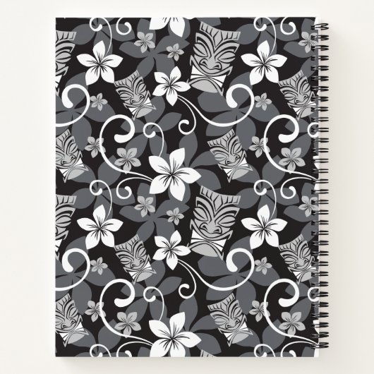 LUAU TIKI PATTERN (CHARCOAL) NOTIZBLOCK (Rückseite)