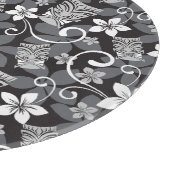 LUAU TIKI PATTERN (CHARCOAL) SCHNEIDEBRETT (Ecke)