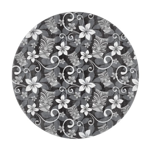 LUAU TIKI PATTERN (CHARCOAL) SCHNEIDEBRETT (Vorderseite)