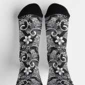 LUAU TIKI PATTERN (CHARCOAL) SOCKEN (Oben)