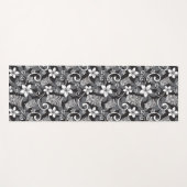 LUAU TIKI PATTERN (CHARCOAL) YOGAMATTE (Vorderseite (Horizontal))