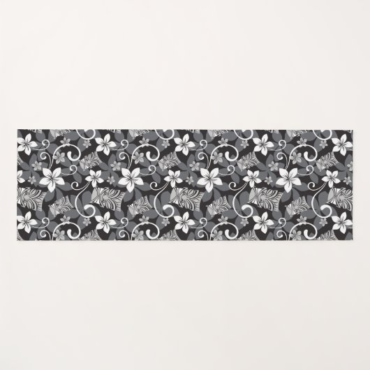 LUAU TIKI PATTERN (CHARCOAL) YOGAMATTE (Vorderseite (Horizontal))