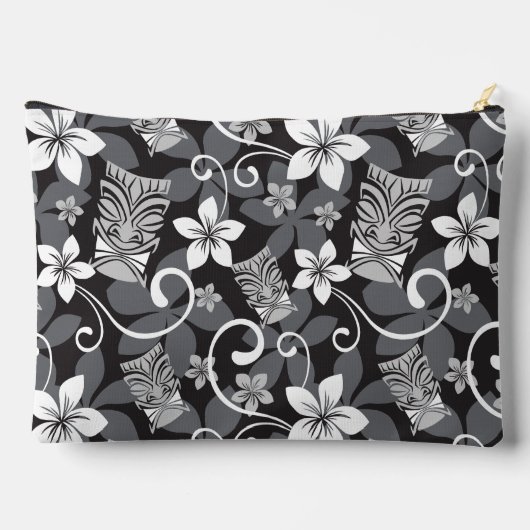 LUAU TIKI PATTERN (CHARCOAL) ZUBEHÖRTASCHE (Rückseite)